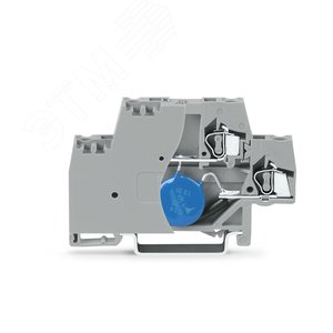 Клемма 2.5мм2 компонент. двухуровн с торцевой     пластиной, с варистором, CAGE CLAMP серая (280-504/281-588) - Wago
