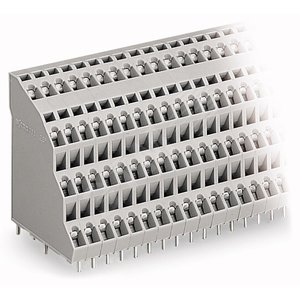 Полоса клеммная четырехуровневая на плату (738-203)