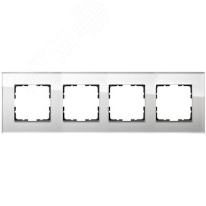 Рамка 4-постовая, стекло White Glass - Jasmart