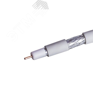 Кабель коаксиальный RG-6 белый CCS 1,00 / Conduct. 15% / Al 32х0,12 / PVC Net.on 100м (RG-6/32 ССS) - SUPRLAN, артикул 03-0101