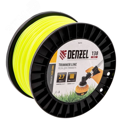 Леска для триммера квадрат, 2,7м х 138м, на DIN катушке FLEX CORD - SYSMATRIX
