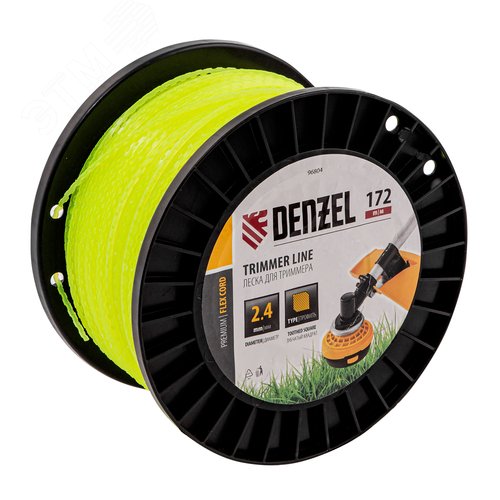 Леска для триммера зубчатый квадрат, 2,4мм х 172м, на DIN катушке FLEX CORD - Matrix
