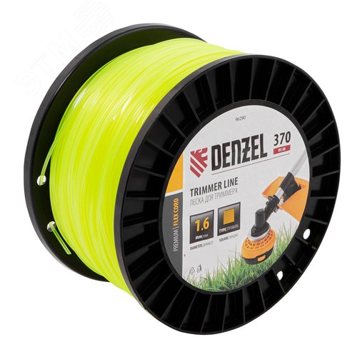 Леска для триммера квадрат 1,6мм х 370м, на DIN катушке FLEX CORD - Matrix