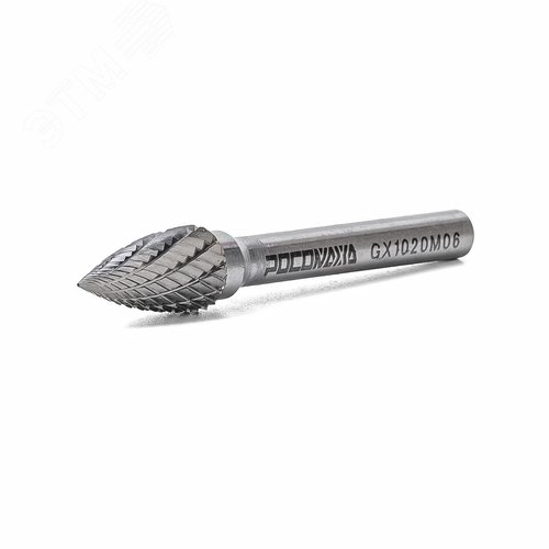 Борфреза твердосплавная сфероконическая d6хD10хl20хL60, тип G - фото 2
