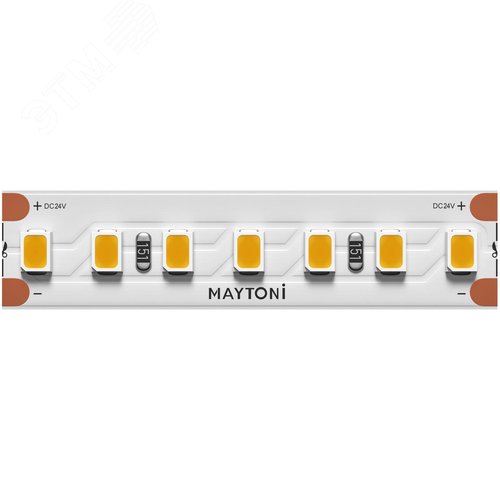 Лента светодиодная 24В 2835 17Вт/м 3000К 5м IP 20 - артикул SU-B168-10mm-24V-17W-3K-IP20-5m