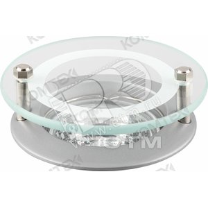 Светильник ИВО-50W 12в GU5.3 матовый хром со стеклом декоративный (AMBER 51212) - КОМТЕХ