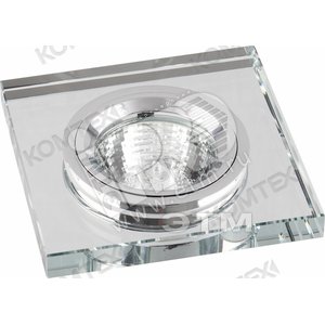 Светильник ИВО-50w 12в GU5.3 хром/зеркальное стекло (APUS 51360) - КОМТЕХ