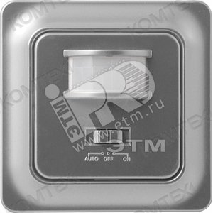 Датчик ИК встраиваемый 500w 140град. 10м. IP20 серебро (ДД-ИК 603) - КОМТЕХ