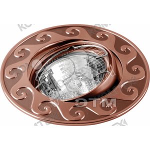 Светильник ИВО-50w 12в GU5.3 поворотный состаренная медь (ELLADA 51118) - КОМТЕХ
