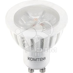 Лампа светодиодная LED 3вт 220в GU10 белый керамика (СДЛ-кер-3/845 220В GU10) - КОМТЕХ