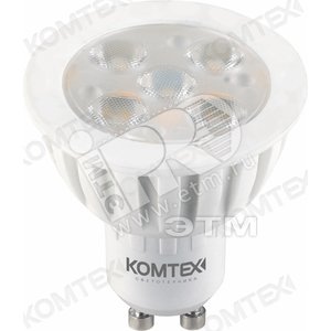 Лампа светодиодная LED 5вт 220в GU10 белый керамика (СДЛ-кер-5/845 220В GU10) - КОМТЕХ