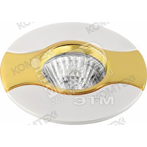 Светильник ИВО-35w 12в GU4 золото/никель/золото (STORM 35024) - КОМТЕХ