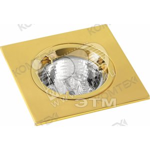 Светильник ИВО-50w 12в,GU5.3,квадр.зол.Comtech (TERRA 51204) - КОМТЕХ