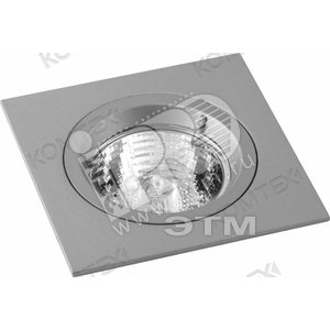 Светильник ИВО-50w 12в GU5.3 квадратный матовый хром (TERRA 51212) - КОМТЕХ