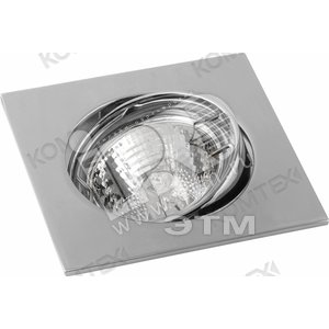 Светильник ИВО-50w 12в GU5.3 поворотный квадратный хром (TERRA 51305) - КОМТЕХ