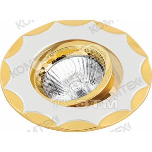 Светильник ИВО-50w 12в,GU5.3,повор.зол/ник/зол.   Comtech (VOLANS 51124) - КОМТЕХ