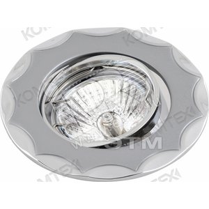 Светильник ИВО-50w 12в GU5.3 поворотный хром/матовый хром/хром (VOLANS 51123) - КОМТЕХ