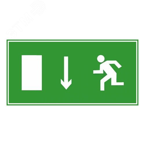 Знак эвакуационный ЭП09 Выход левосторонний 140x280 мм