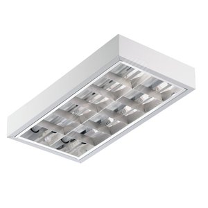 Офисно-административное освещение ЛПО TL214 EM ЛЛ T5 G5 без ламп IP20 ЭПРА БАП 1 ч. Зеркальный растр 