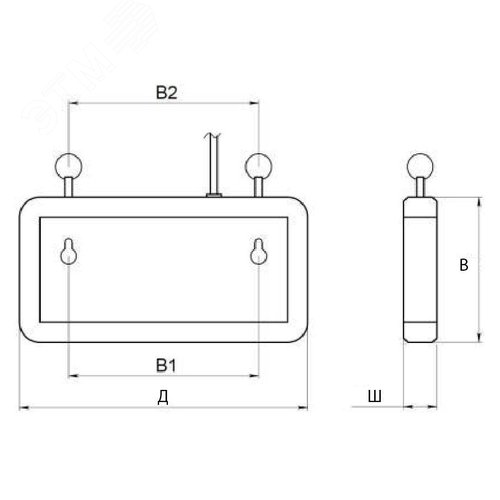Светильник аварийный LED Вниз 1,5 часа постоянный IP20 2