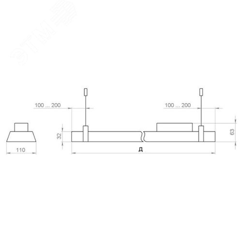Светильник TLGS08 OL ECP T, LED (5400 лм, 4000 K, Ra80+), IP20 2