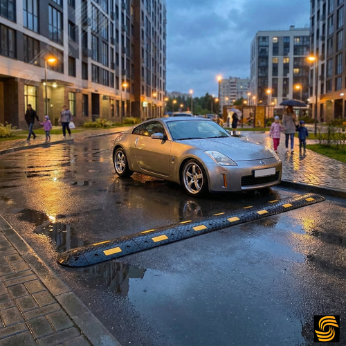 Искусственная дорожная неровность 350-1 (средний элемент), резина - фото 9