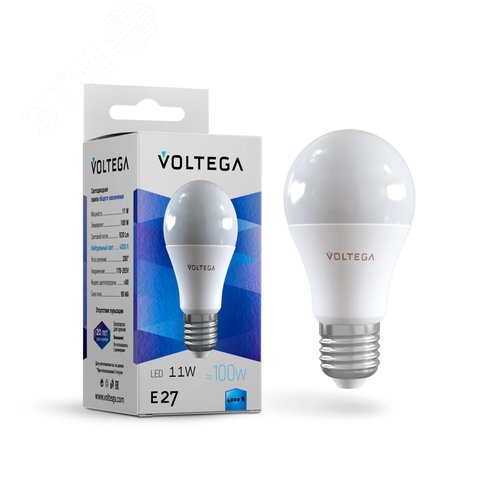 Лампа светодиодная Simple A60 11W 4000K E27 - артикул VG2-A2E27cold11W