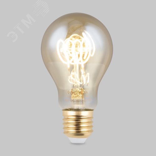 Лампа светодиодная Loft Led A60 4W 2800K E27 DIM - фото 7