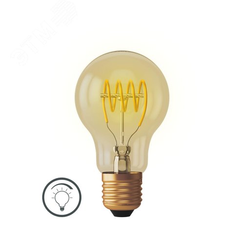 Лампа светодиодная Loft Led A60 4W 2800K E27 DIM - фото 4