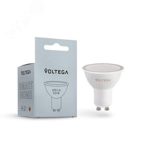 Лампа светодиодная Wi-Fi MR16 GU10 5,5W 2700K-6500K MIX-RGB DIM - артикул VG-MR16GU10RGB+cct-WIFI-5,5W
