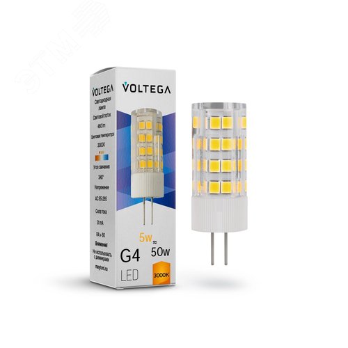 Лампа светодиодная Simple Capsule 5W 3000K G4 - артикул VG9-K3G4warm5W