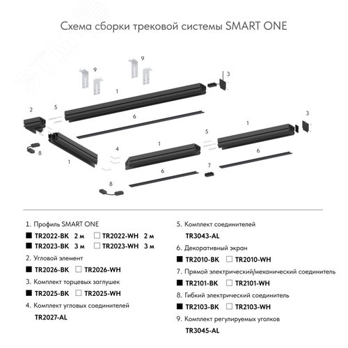 Комплект торцевых заглушек для трека SMART ONE - фото 4