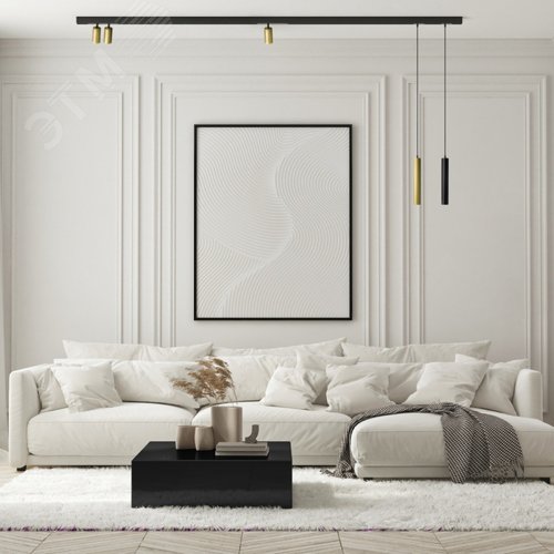 Светильник подвесной SMART HANG 9 Вт DIM 2700 К-6000 К матовый золотой с черн - фото 6