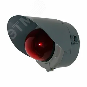 Светофор СС-56 красный с козырьком Е27 IP54 - Гагаринский светотехнический завод
