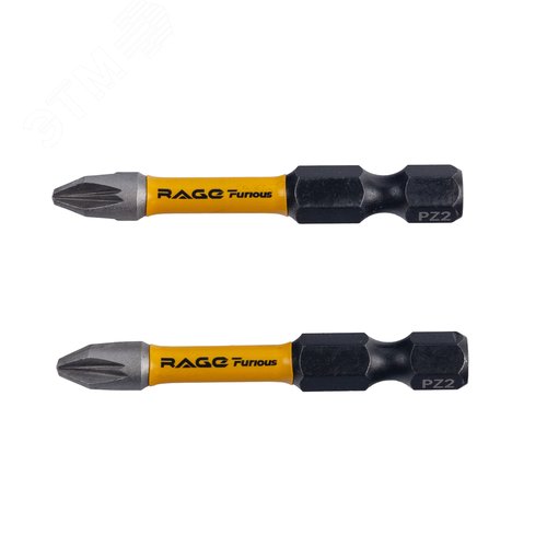 Биты торсионные S2 PZ2 x 50 мм 2 шт. - Rage