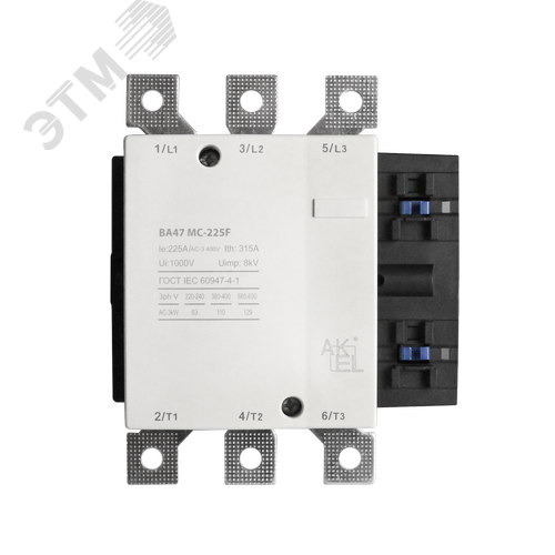 Контактор электромагнитный ВА47-МС-185F MD 3P/185A/220VDC /Винтовые клеммы - АкЭл