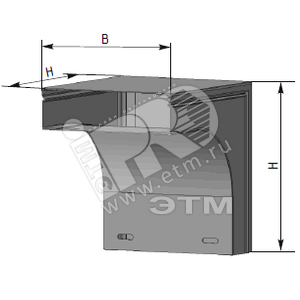Короб угловой вниз монтажный КМУН 100*50 УХЛ2,5.