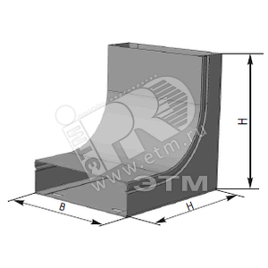 Короб угловой вверх КМУВ 100*100 УХЛ2,5.