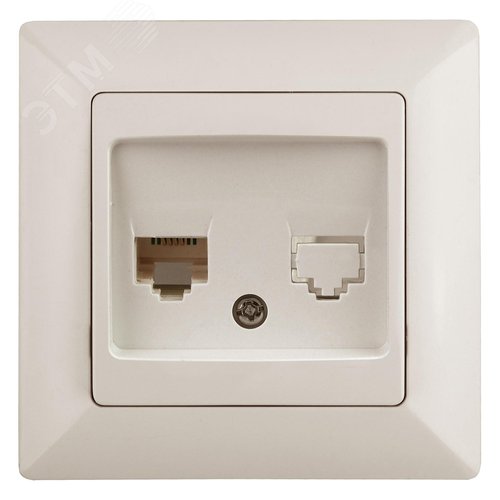Розетка информационная RJ45, СУ, Solo, сл.кость, 4-303-02 - ЭРА (Энергия света)
