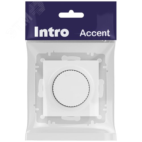 Светорегулятор Intro Accent 6-401-01М поворотный, 600Вт 230В, IP20, СУ, белый матовый - фото 6