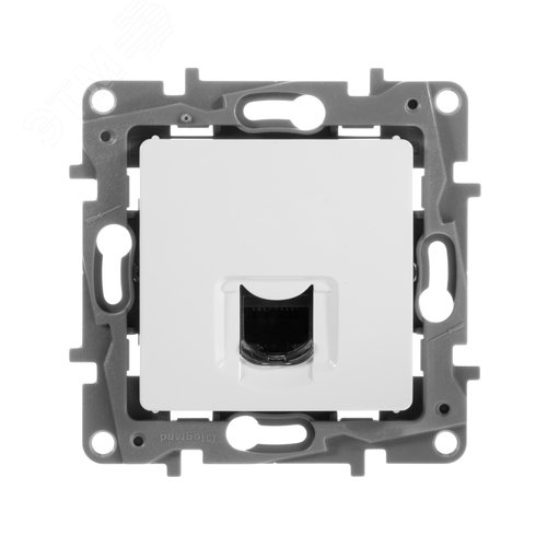Розетка компьютерная RJ45 категория 6 UTP белый ETIKA - фото 2