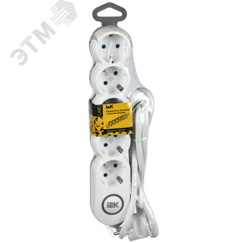 Удлинитель У05В 5 мест 2P+PE/3м 3х1,5мм2 16А/250В UNO 2