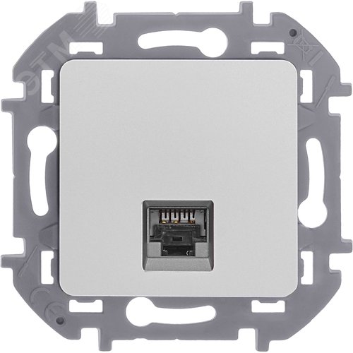 Розетка компьютерная RJ45 категория 6 UTP алюминий INSPIRIA - фото 2