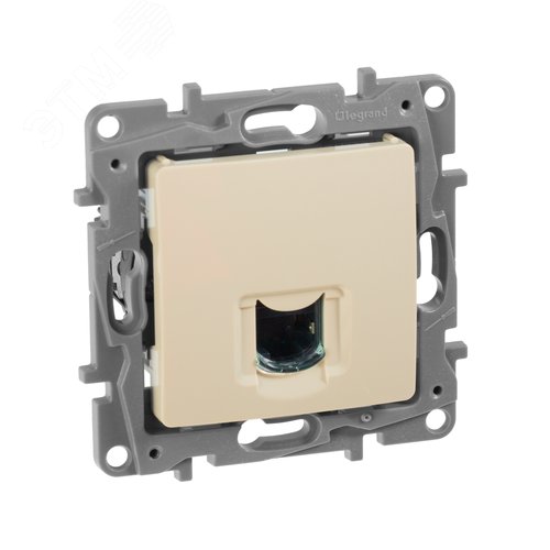 Розетка компьютерная RJ45 категория 6 UTP слоновая кость ETIKA - IEK (ИЭК)