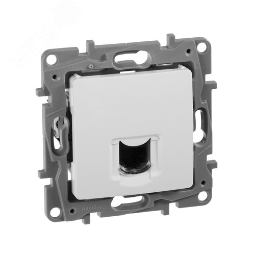 Розетка компьютерная RJ45 категория 6 UTP белый ETIKA - IEK (ИЭК)