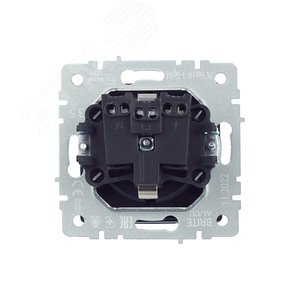 BRITE Розетка с заземлением с защитными шторками и крышкой 16А IP20 РСбш10-3-БрМ маренго - фото 7