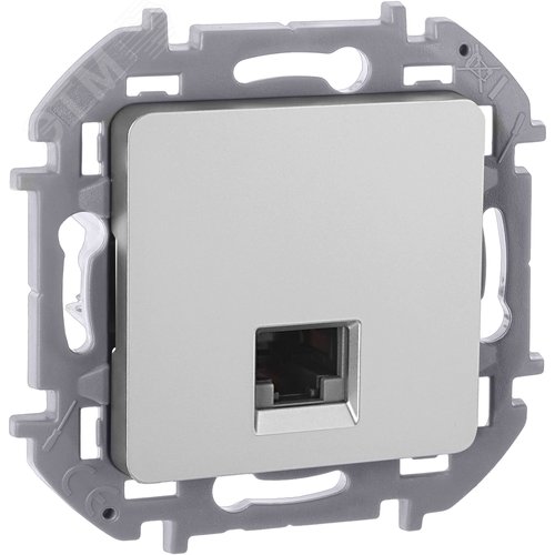 Розетка компьютерная RJ45 категория 6 UTP алюминий INSPIRIA - Legrand