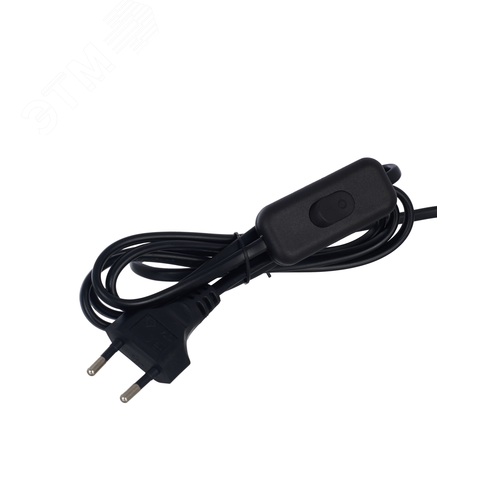 Шнур УШ-1КВ с выключателем 2м ПВС 2х0.75 6А черный 4