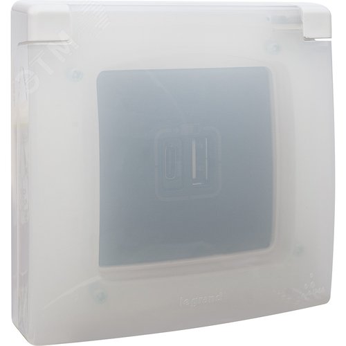 Рамка 1-местная с защитной крышкой IP44 белый ETIKA - фото 3