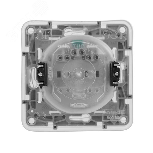 ETIKA Розетка с заземлением IP44 белая (672232) 3